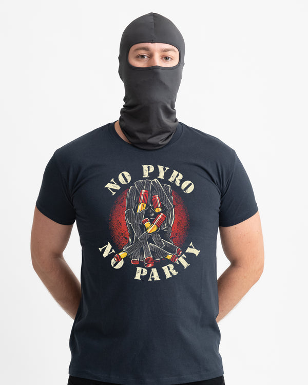 NO PYRO NO PARTY SHIRT NAVY